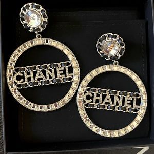 CHANEL 18K Crystal Earrings